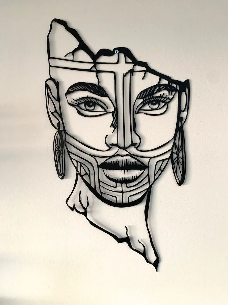 Visage Abstrait Femme Élégante