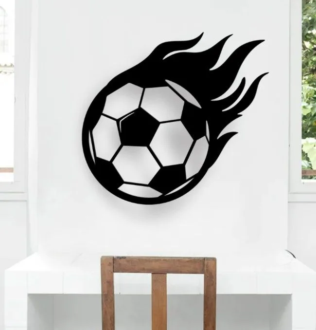 Ballon de Foot Enflammé
