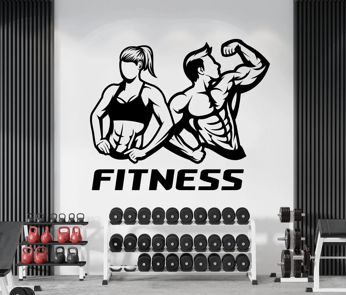 Logo Fitness Musculation Murale