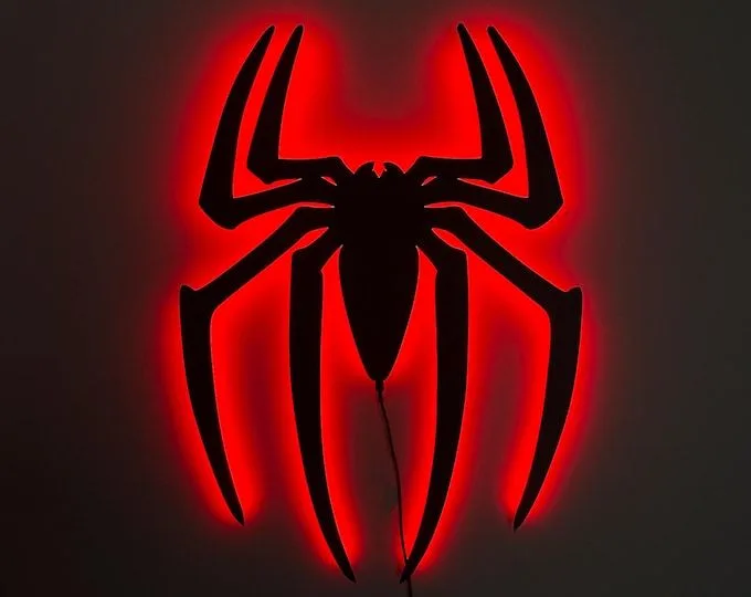 Logo Spider-Man Lumineux Rouge