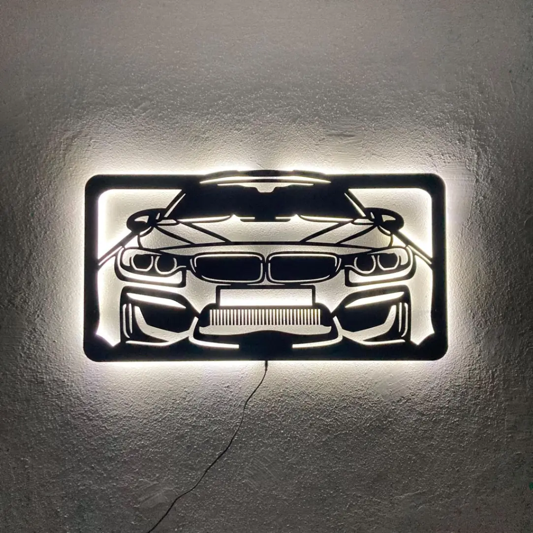 Voiture de sport lumineuse