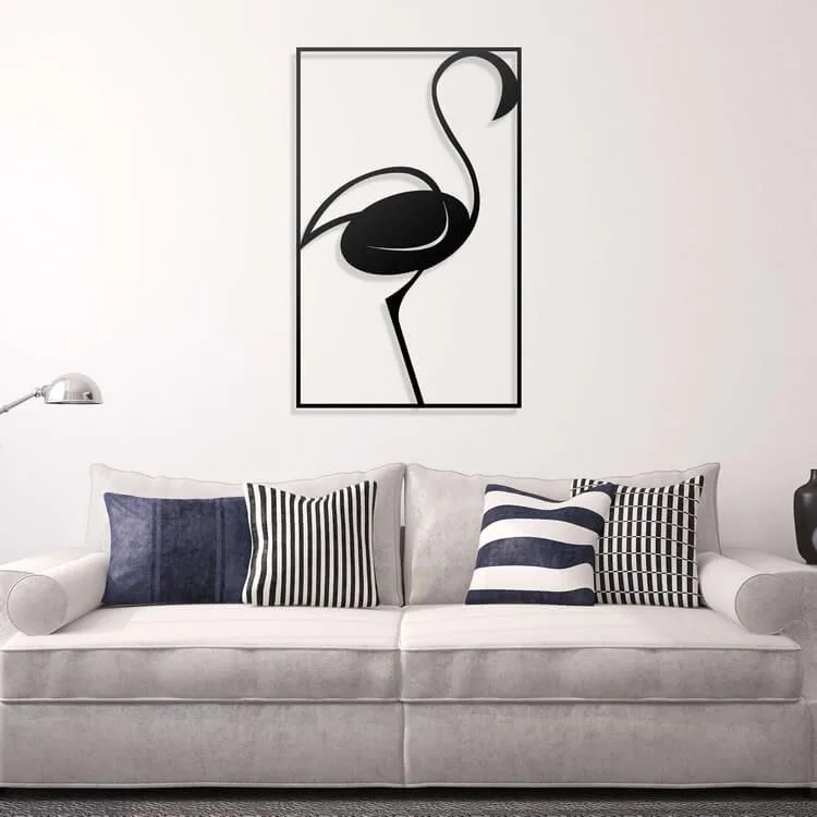 Flamant rose minimaliste