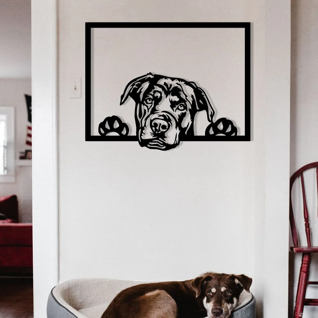Tête de chien mignon