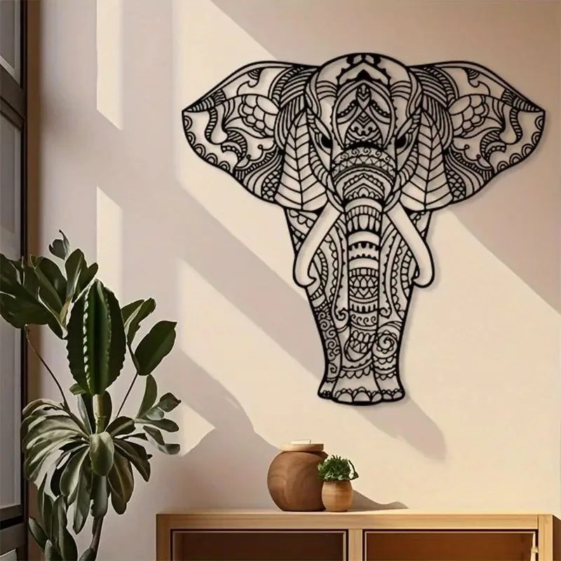 Tête d'Éléphant Mandala Élégant