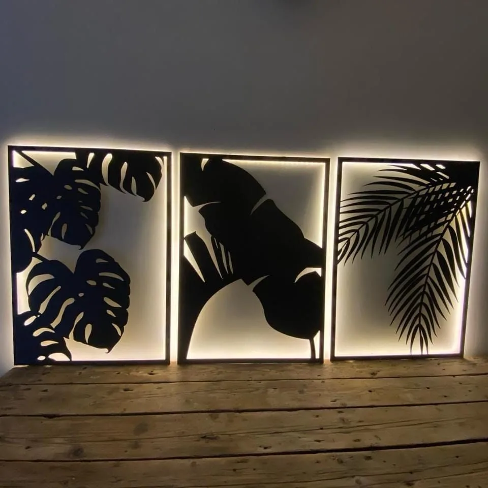 Triptyque Nature Tropicale Lumineux