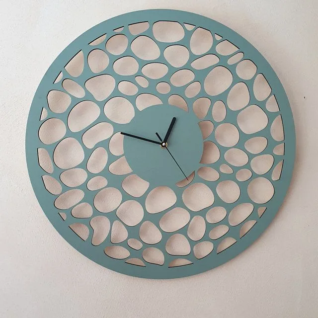 Horloge Murale Géométrique Turquoise