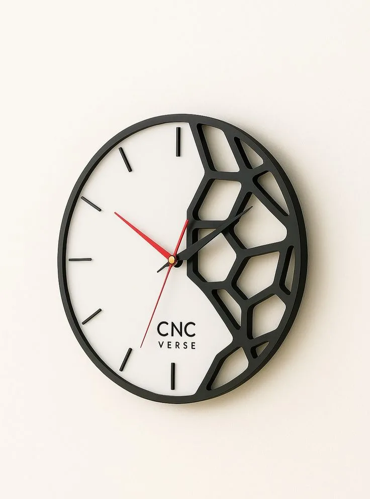 Horloge Murale Géométrique Hexagones