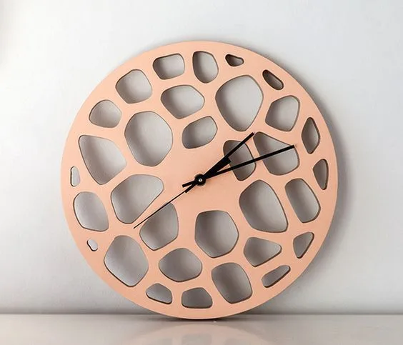 Horloge Murale Abstraite Corail
