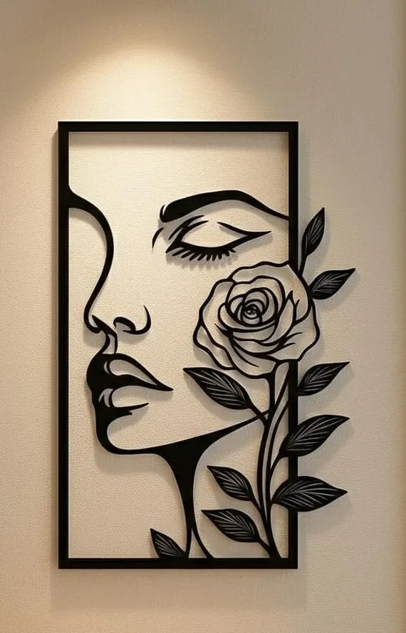 Visage Féminin Rose