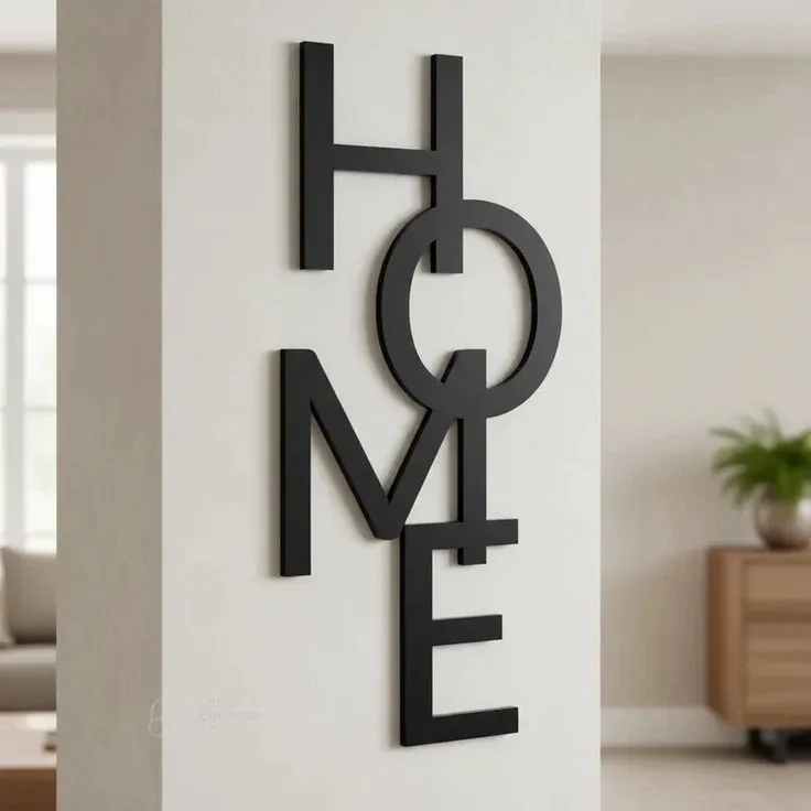 Tableau Texte HOME Minimaliste
