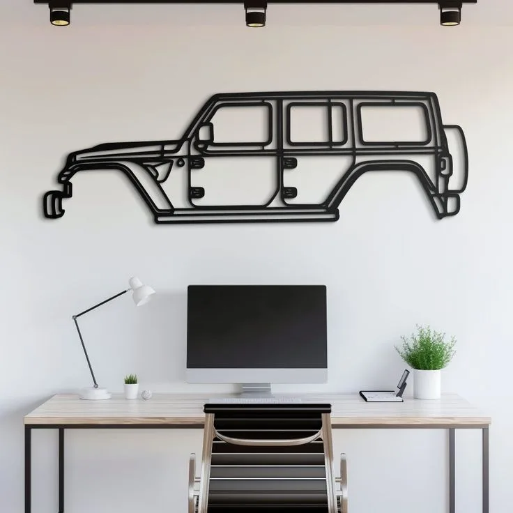 Silhouette Jeep Wrangler Noire