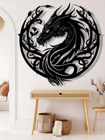 Dragon Majestueux Cercle Floral