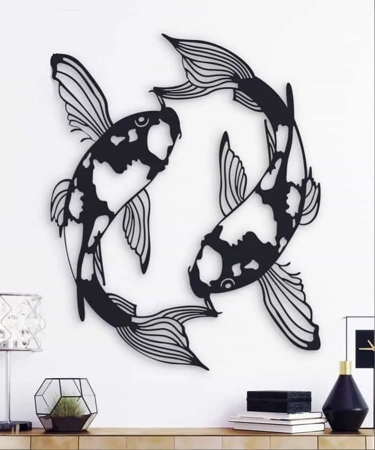 Paire de Poissons Koi