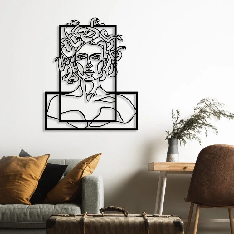 Tableau Méduse en Ligne Élégante