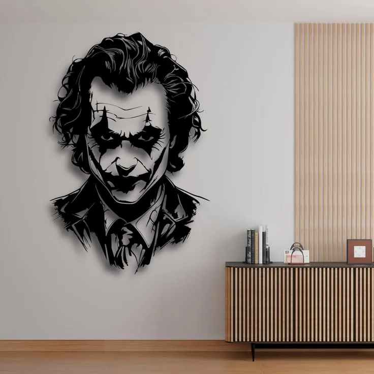 Joker Portrait Art Mural