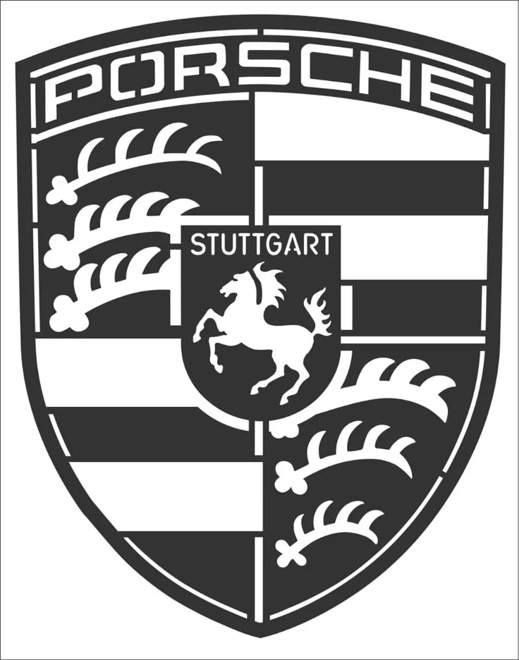 Logo Porsche Sportif Élégant