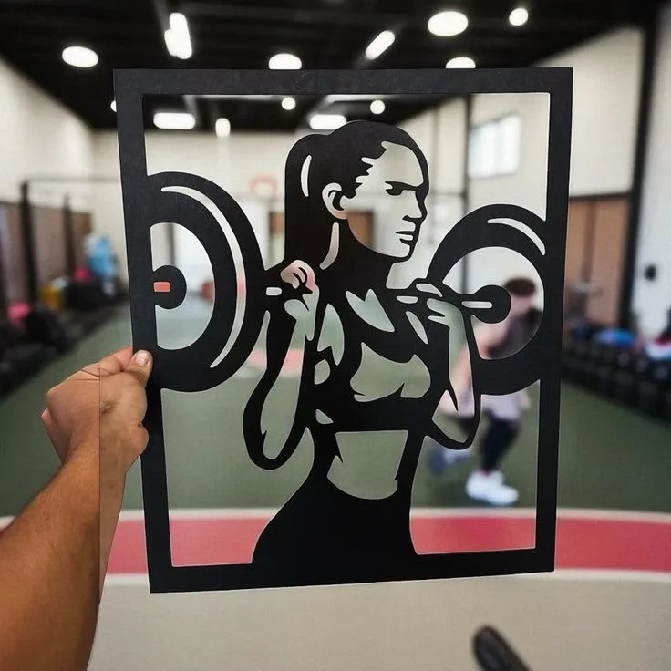 Silhouette Gymnastique Femme Haltérophilie