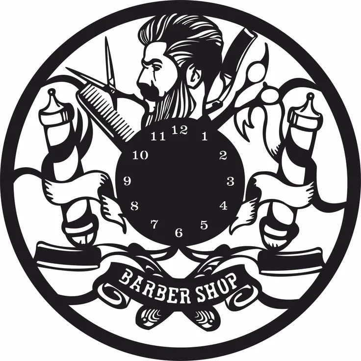 Horloge Barbier Style Rétro