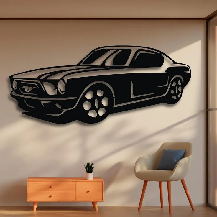 Tableau Mural Mustang Vintage