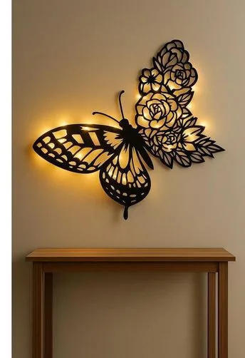 Papillon Floral Lumineux Exquis