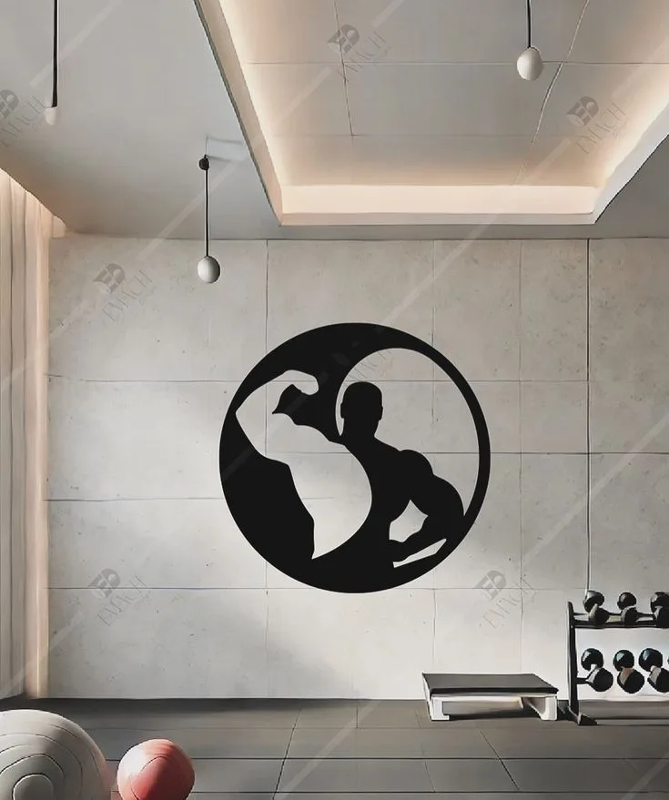 Symbole de force musculaire Yin Yang