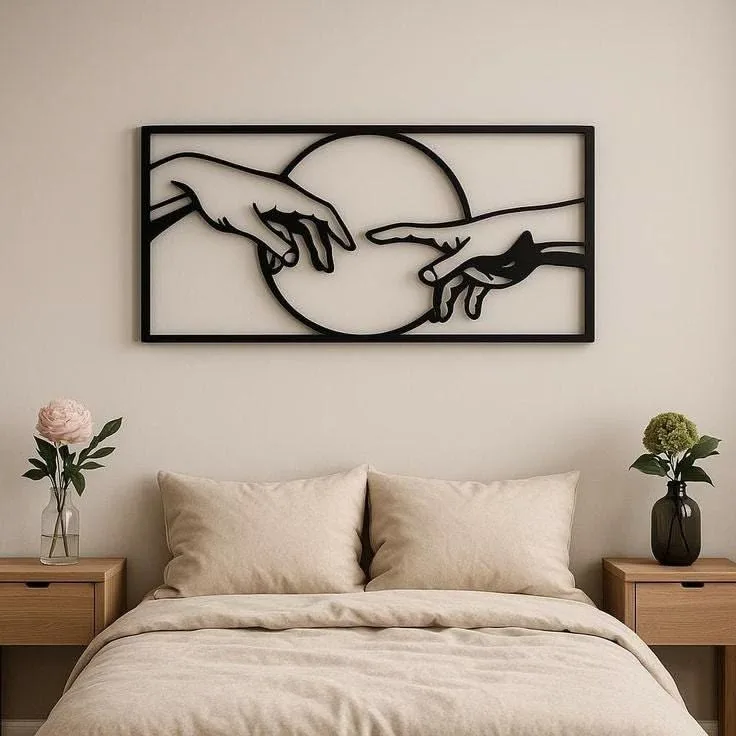 Rencontre des Mains Abstrait