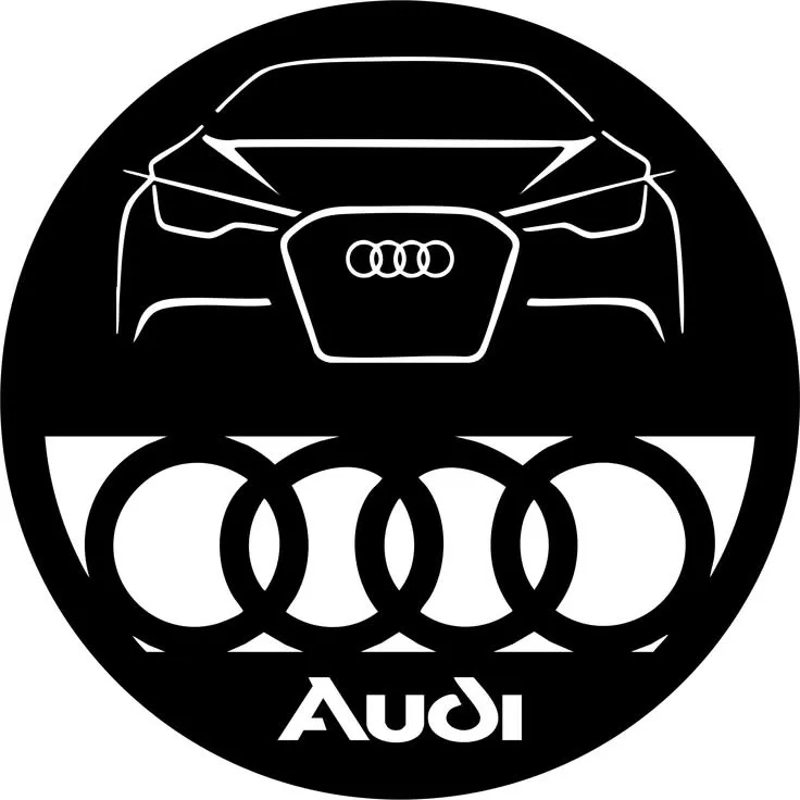 Logo Audi et contour voiture