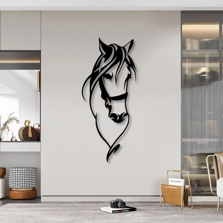 Tête de Cheval Stylisée Murale