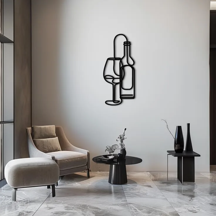 Art Mural Bouteilles et Verre