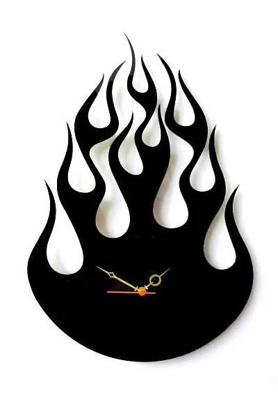 Horloge Murale Flammes