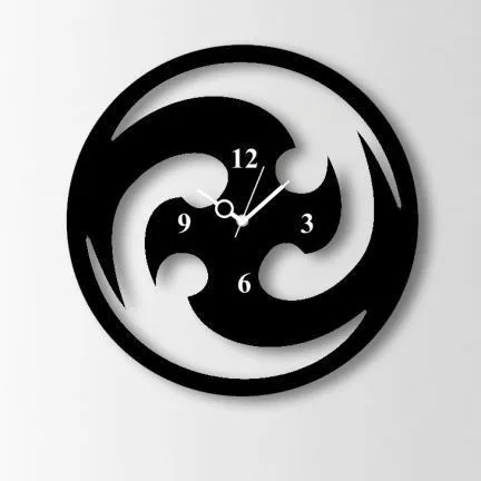 Horloge Murale Abstraite Tourbillonnante