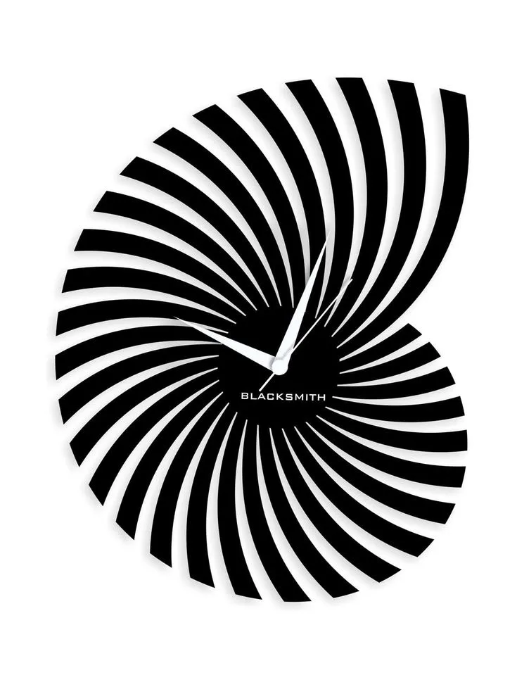 Horloge Murale Spirale Géométrique