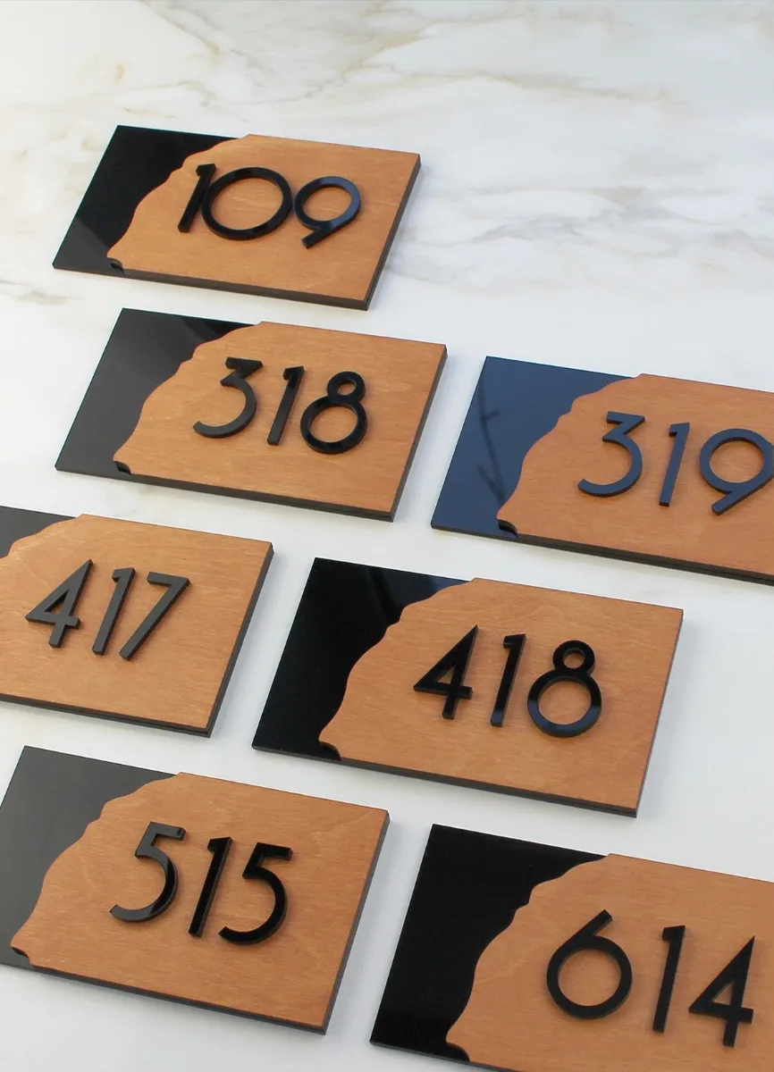Numéros de Porte Moderne Bois