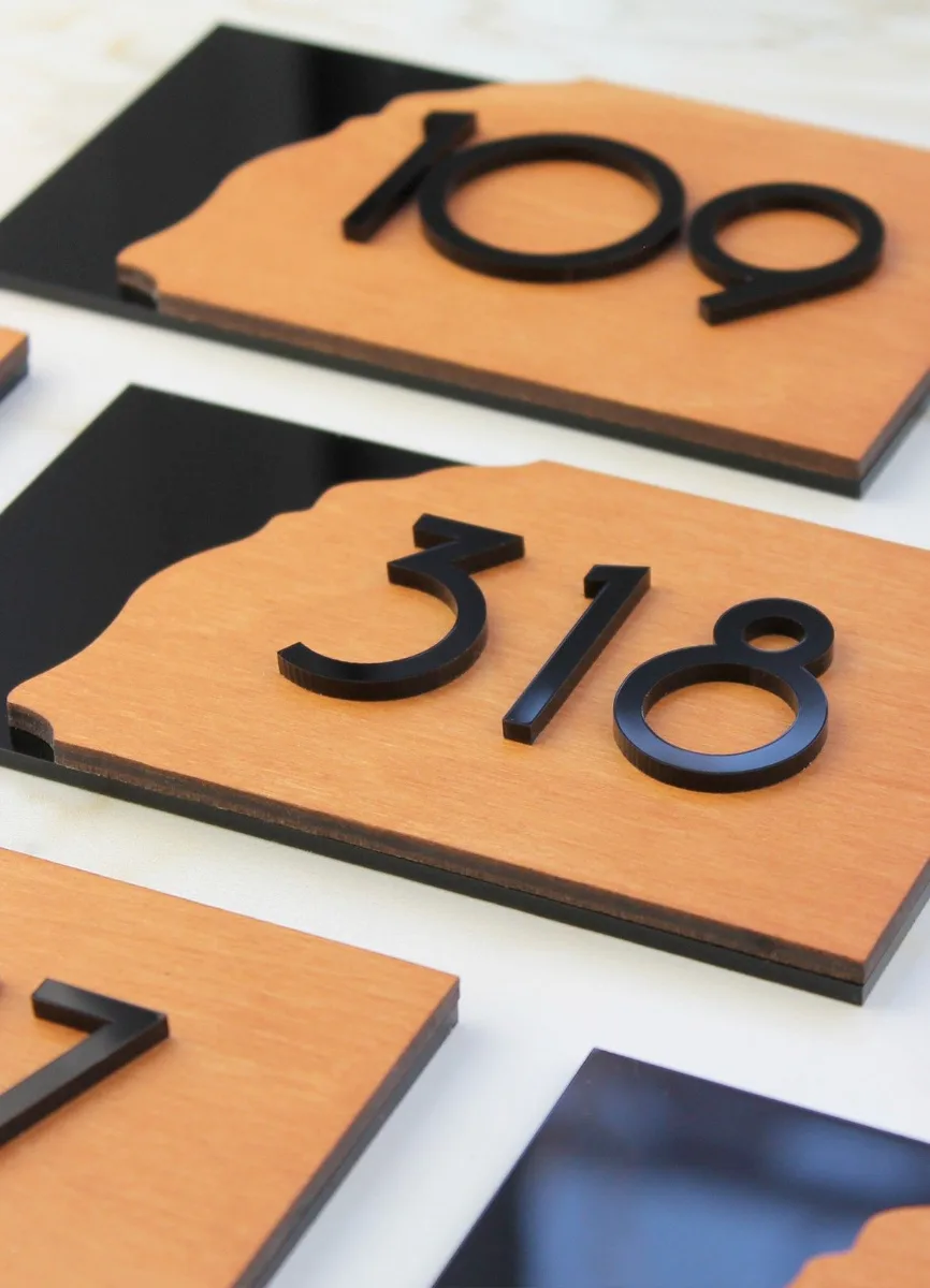 Numéros de maison personnalisés bois