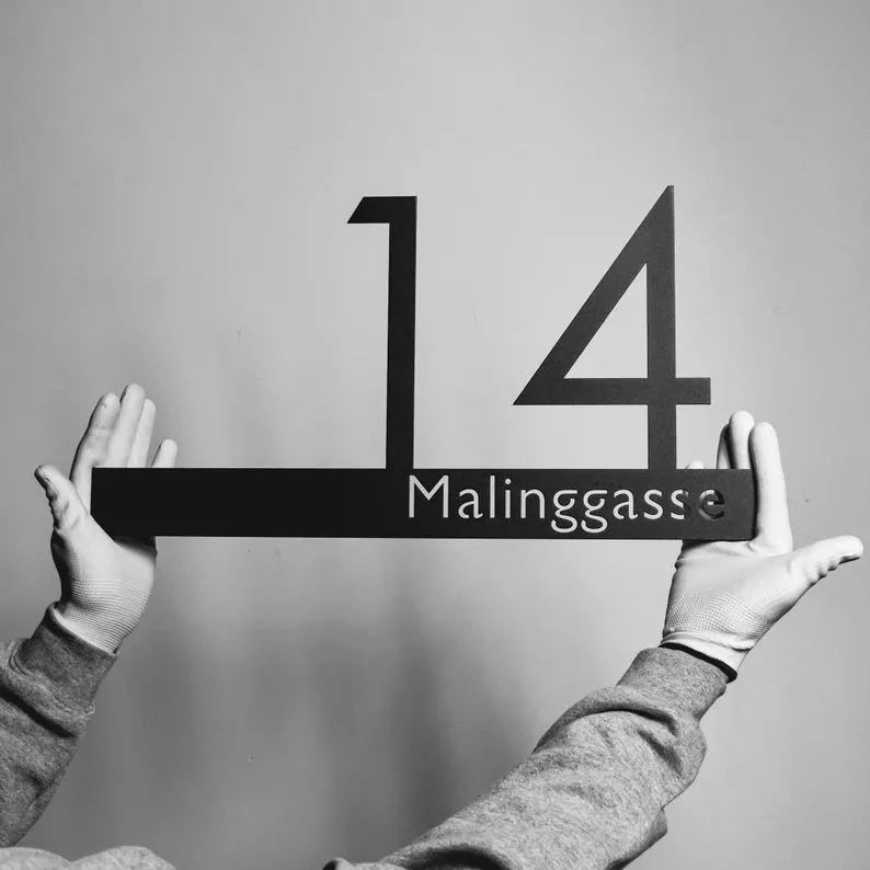 Panneau Numéro de Maison Personnalisé