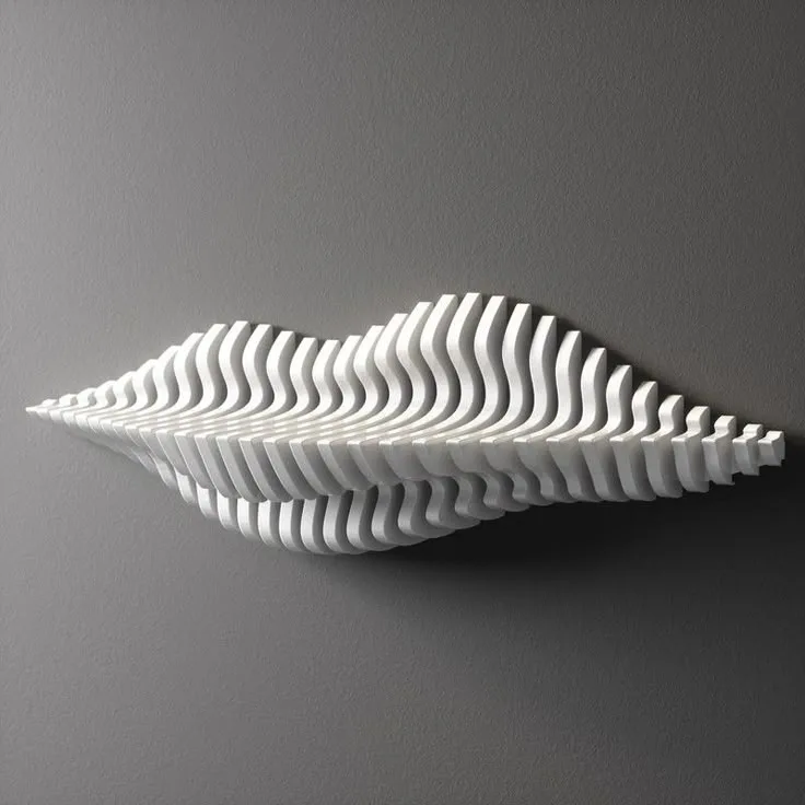 Sculpture Murale Vagues Abstraites