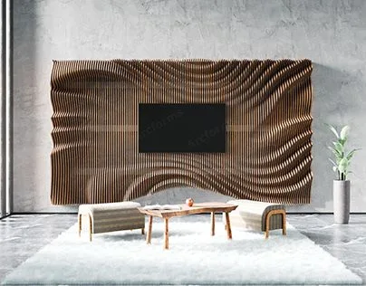 Panneau Mural Ondes 3D