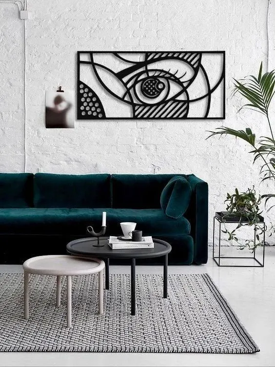 Oeil Abstrait Géométrique Noir