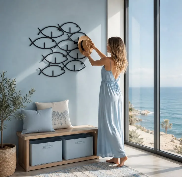 Porte-manteau Poissons Nageurs