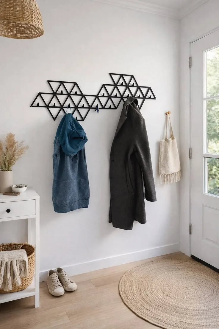 Porte-Manteau Mural Géométrique Triangles