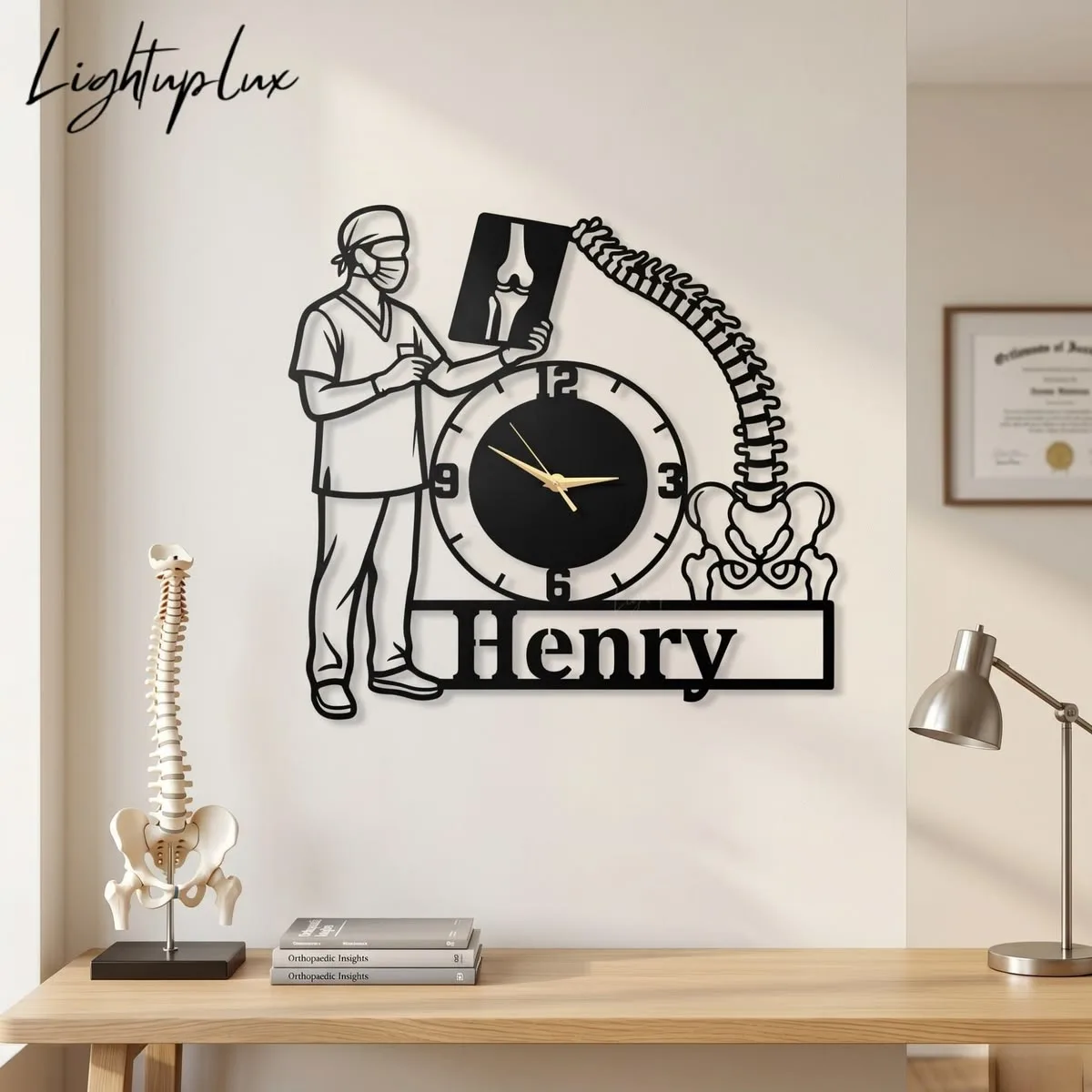 Horloge Docteur Chiropraticien Personnalisée