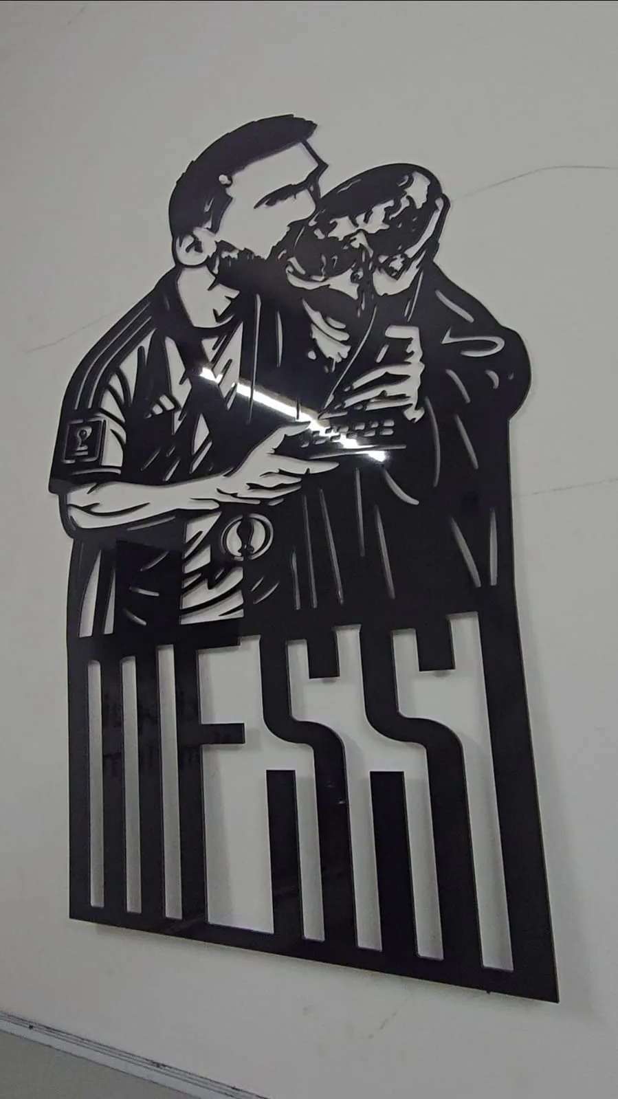 Panneau Mural Messi Portrait & Typo — vue principale
