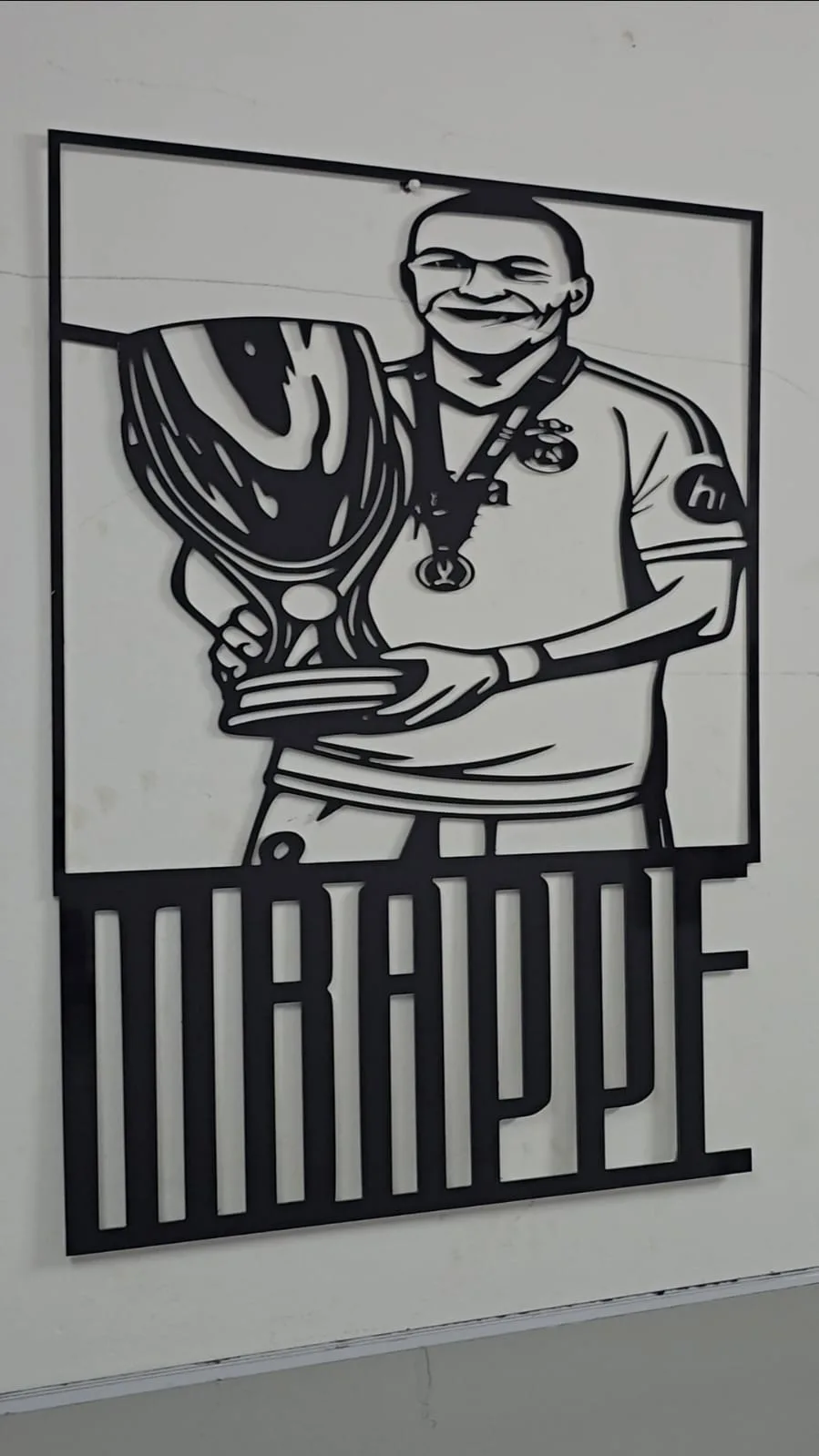: Panneau Mural Mbappé Trophée & Typo — vue principale